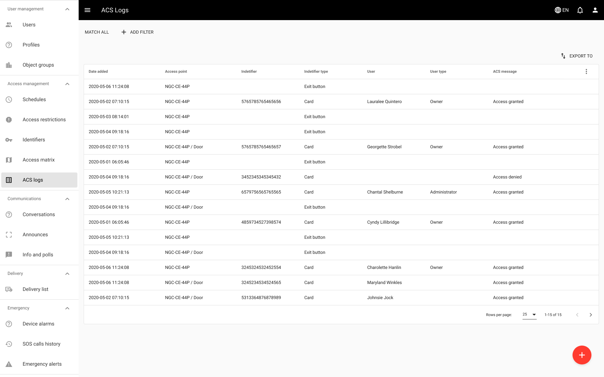 Configure relay logic for real access scenarios
